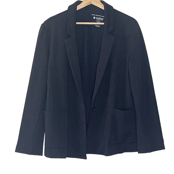 COOLIBAR‎ WOMEN'S BLACK TECHNOLOGIE  BLAZER JACKET  SIZE M NWOT - Picture 1 of 10
